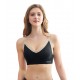 Akarana Baby Maternity Seamless Lace Solid Maternity & Nursing Bra (Black)