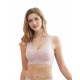 Akarana Baby Laser-Cut Basic Nursing Sleep & Yoga Bra For Breastfeeding Women Button Front Maternity Comfy Bralette (Pink)