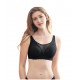 Akarana Maternity Front Snap Lace Nursing Bra (Black)