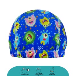 Cheekaaboo Protective Waterproof Swim Cap - Blue Monster (2-8 years)