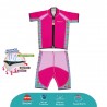 Cheekaaboo Twinwets Thermal Swimsuit - Pink Monster (Monster Family)