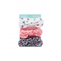 Holabebe 3 In 1 Baby Headbands - Pink Polkadot