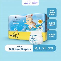 Hoppi AirDream Baby Diaper Pants M44/L38/XL32/XXL28 (1 Pack) 2mm Ultracore Technology