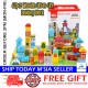 Little B House 62pcs Wooden Urban City Building Block Educational Toys 木制积木玩具 Mainan Blok Kayu - BT147