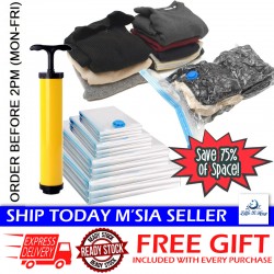 Little B House Reusable Vacuum Bags Space Saver Travel Seal Storage Organizer Bags 真空压缩袋 Beg Vakum - SO18