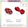 Little B House Chinese New Year Hairpin Red Hair Clip Set Girl Fashion Hair Accessories 蝴蝶结红色发夹 Klip Rambut - H75