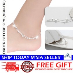Little B House Simple Elegant Square Box Anklets Dainty Ankle Bracelet Cube Chain Anklet Bracelet 脚链 Gelang Kaki -KT72