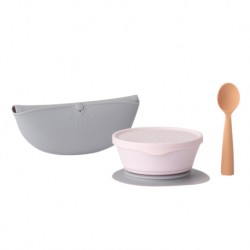 Miniware First Bite Deluxe - Cotton Candy/Grey