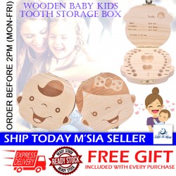 Little B House Wooden Baby Tooth Organizer Box Save Deciduous Teeth Storage Children Gift 宝宝乳牙盒 Kotak Gigi Susu -BT166