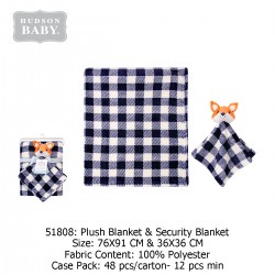 Hudson Baby Plush Blanket & Security Blanket 51808