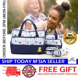 [Little B House] 5pcs Baby Diaper Bag Suits Mommy Maternity Bag Sets Nappy Changing Diaper Messenger 妈咪包 Beg Mama-BAG04