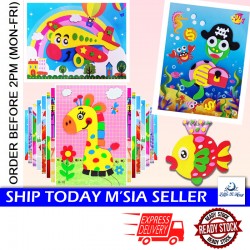 [Little B House] Kid DIY Toys 3D EVA Foam Sticker Art And Craft Set For Kids Goodies Toys Gift EVA贴纸 Mainan DIY -BT347