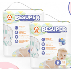 Besuper Baby Diaper Pants M 18PCS X 3 PACKS 