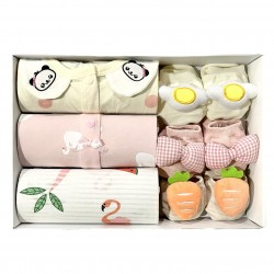 100 Days Full Moon Newborn Baby Girl Gift Set C - 7 Items