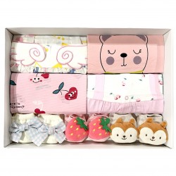 100 Days Full Moon Newborn Baby Girl Gift Set E - 10 Items