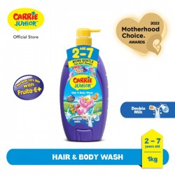 Carrie Junior Hair  and  Body Wash - Double Milk (1000g) [Free Toy]