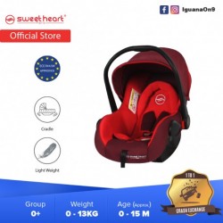 Sweet Heart Paris CS375 Group 0+ Infant Baby Carrier Car Seat Assurance JPJ MIROS ECE Certified (Scarlet Red)