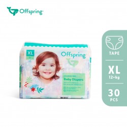 Offspring Fashion Tape Diapers - XL (30 Pcs)