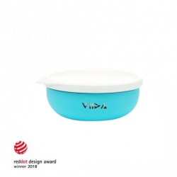Viida Souffle Antibacterial Stainless Steel Bowl - Baby Blue