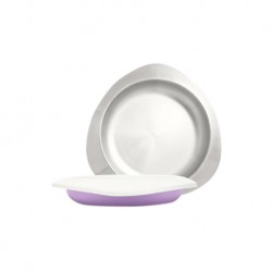 Viida Souffle Antibacterial Stainless Steel Plate - Cosmic Mauve