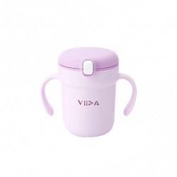 Viida Souffle Antibacterial Stainless Steel Straw Sippy Cup - Cosmic Mauve