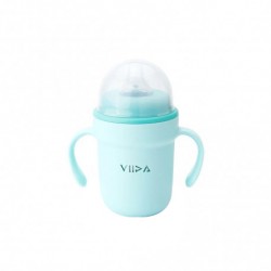 Viida Souffle Antibacterial Stainless Steel Spout Sippy Cup - Turquoise Green