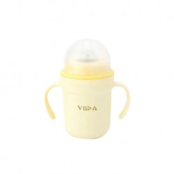 Viida Souffle Antibacterial Stainless Steel Spout Sippy Cup - Lemon Yellow