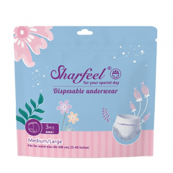 Besuper Sharfeel Overnight Panties Sanitary pants Disposable underwear Safety Pants M 3 Pcs Per Bags X 5Bags 