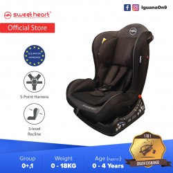 Sweet Heart Paris CS226 Group 01 Baby Car Seat Assurance JPJ Approved MIROS and ECE R44/04 Certified (Black Grey)