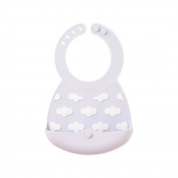 Viida Joy Series Baby Bib - Lilac Mauve Clouds