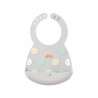 Viida Joy Series Baby Bib - Misty Gray Polka Dots