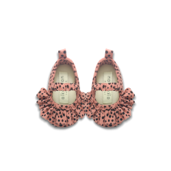 Princess Shoes -Ruffles Black Dots