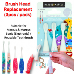 Marcus & Marcus Replacement Toothbrush Head (3pcs) for Kids Sonic Electric Toothbrush & Reusable Toothbrush