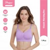 Sassy Nursing Bra (Violet) - Wireless nursing bra, Sports design, Pregnancy Wear, wide side band