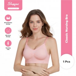 Shapee Classic Nursing Bra (Pink) - Comfort nursing bra, Daily wear, removeable cup, wireless