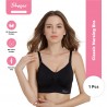 Classic Nursing Bra (Black) - Comfort nursing bra, Daily wear, removeable cup, wireless