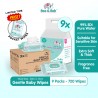 [One Carton] 9x80pcs Baby Hand Mouth Wipes / Wet Tissue | Alcohol-free, paraben-free, fragrance-free wipe