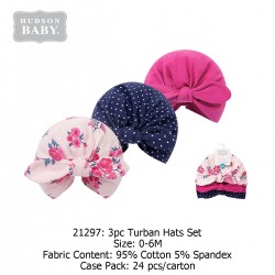 Hudson Baby Turban Cap (3 Pcs) 21297