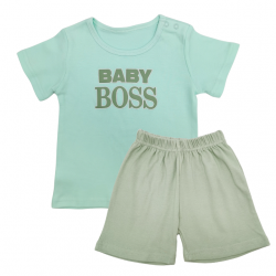 Trendyvalley Organic Cotton Short Sleeve Short Pant (Baby Boss)