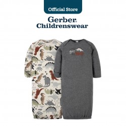 Gerber 2-Pack Baby Boys Dino Gowns