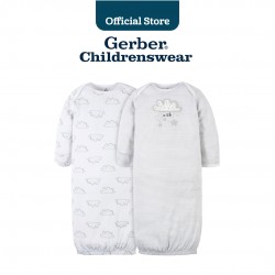 Gerber 2-Pack Baby Neutral Baby Animals Gowns