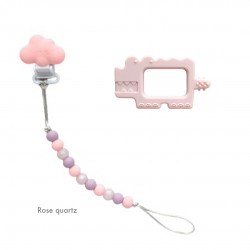 Teether Joy Rose Quartz (Pink Crocodile)