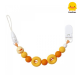 Piyo Piyo Silicon Pacifier Clip (Orange)