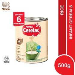 Nestle Cerelac Infant Cereals Rice 500G (6 Months+) NO SUGAR ADDED