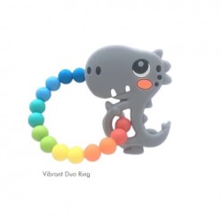 Teether Joy Vibrant Duo Ring (Grey Dino)