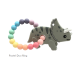 Teether Joy Pastel Duo Ring (Grey Triceratop)