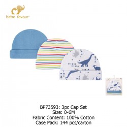 Bebe Favour Baby Cap Set (3's/Pack) BP73593