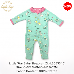 Little Star Baby Zips Sleepsuit - LS55334C