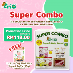 Super Combo Erio Organic Baby Cereal (3X200g) - Pink 