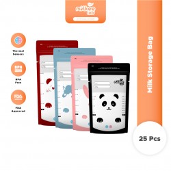 Milkee Lab Milk Storage Bag (25pcs) - Temperature Sensor, Double Zipper, Baby-friendly material
